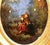 French 19th Century French Napoleon III Oval Fixé Sous Verre Painting in Gilt Frame For Sale - Image 3 of 7
