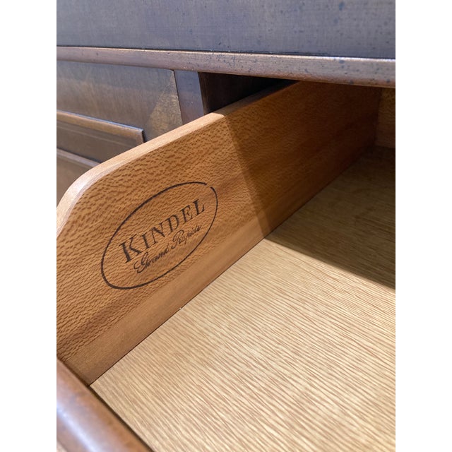 Late 20th Century Late 20th Century Kindel Furniture Flip Top Rolling Dry Bar Server Cabinet For Sale - Image 5 of 18