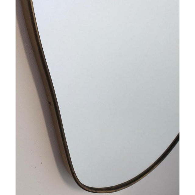 Vintage Italian Wall Mirror with Brass Frame, 1960s For Sale - Image 14 of 16