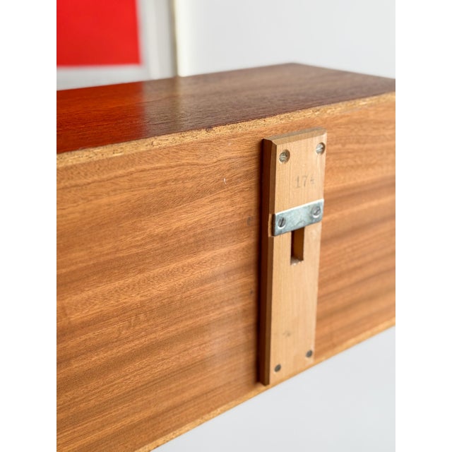 Floating U-Shaped Wall Shelf in Teak by Walter Wirz for Wilhelm Renz, 1960s For Sale - Image 13 of 15