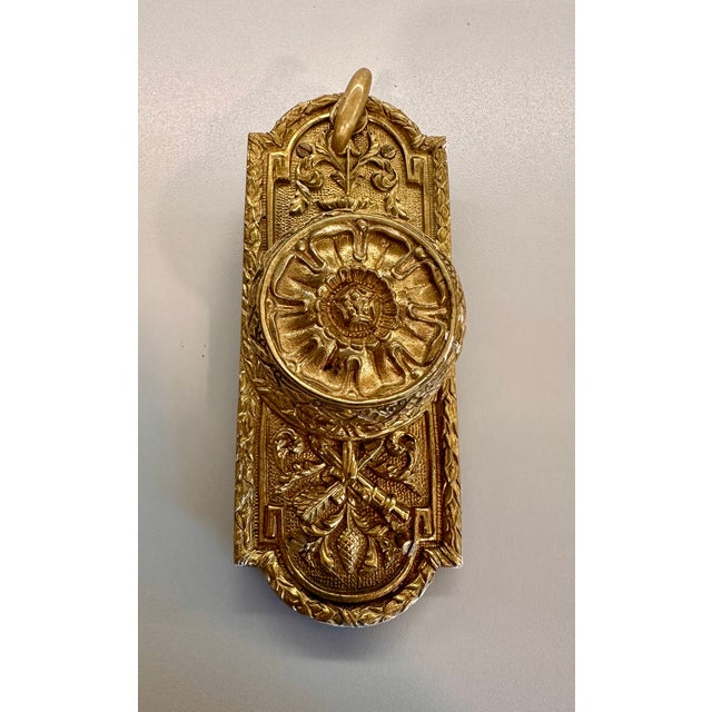 Vintage solid brass entry door hardware, made in Spain, featuring richly detailed Spanish Revival / Mediterranean-style...