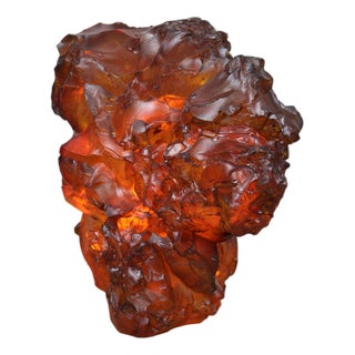 Vintage Italian Sculptural Orange Lamp, 1970s For Sale