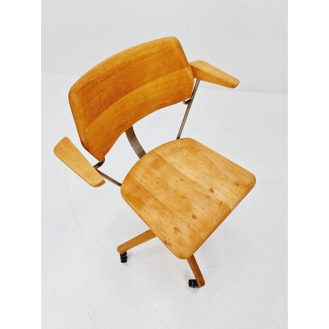 Bauhaus Bauhaus Swivel Office Armchair in Wood by Stollgiroflex, 1930s For Sale - Image 3 of 11