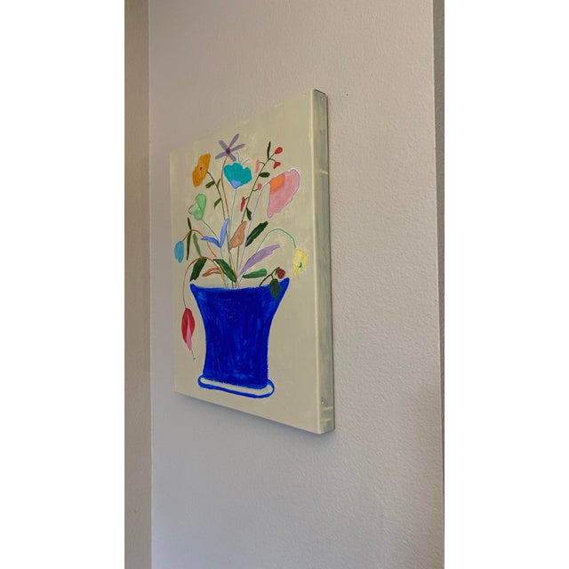 “Las Flores Sanan” Abstract Flower Painting For Sale - Image 4 of 5