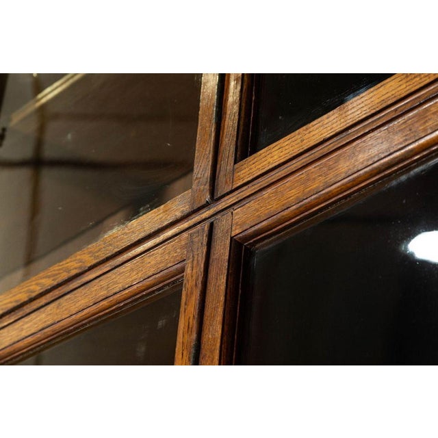 Large Oak Glazed Haberdashery Bookcase Cabinet, 1890 For Sale - Image 10 of 12
