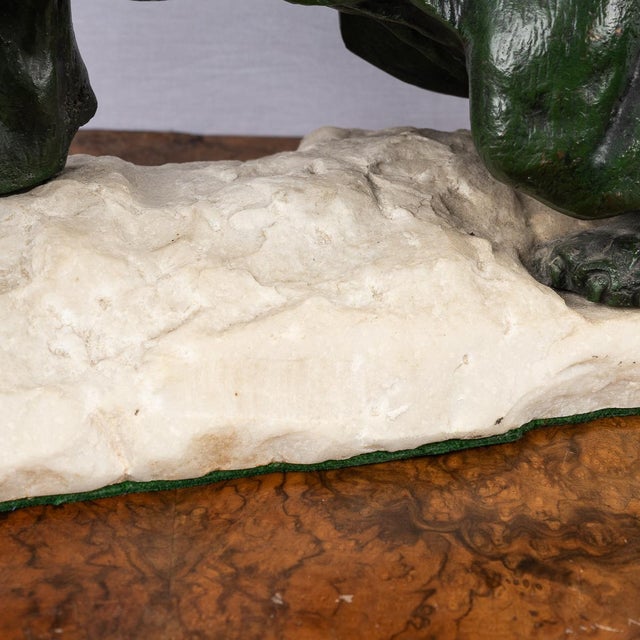 Eugene Cartier, French Art Deco Jaguar, 20th Century, Bronze on Stone Base For Sale - Image 11 of 18