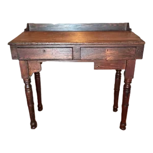 Antique American Slant Top Railroad Station Desk