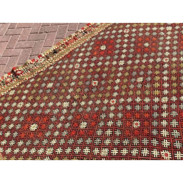 1960s Vintage Turkish Kilim Rug - 83" X 126" For Sale - Image 5 of 11