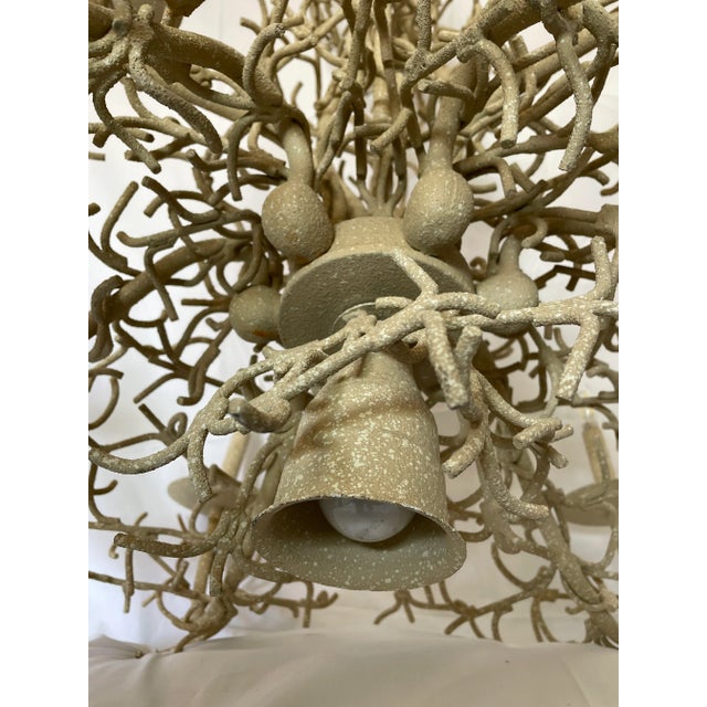 1970s 1970's Mid-Century Modern Faux Coral Reef Style Meyda Style Chandelier For Sale - Image 5 of 13