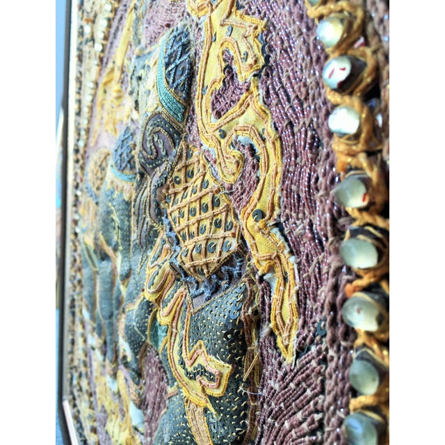 Early 20th Century Early 20th Century Indonesian 3-D Framed Textiles, Pair For Sale - Image 5 of 6