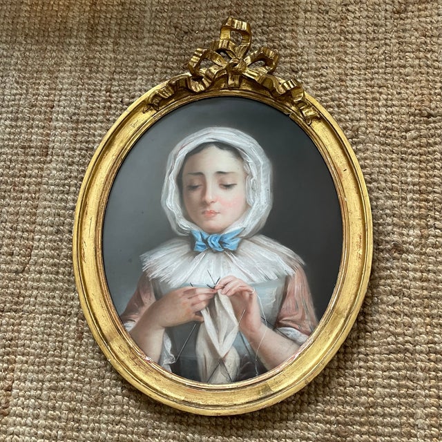 Portrait of a Young Girl, 19th Century, Pastel Artwork, Framed For Sale - Image 6 of 12