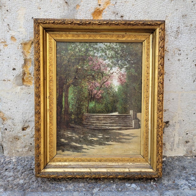 “Garden Scene”, Manuel Ramos Artal, Impressionism, late 19th century – Spain Technique: Oil on canvas Title of the work:...