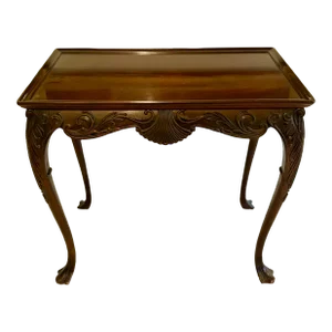 Vintage Mahogany Chippendale Style Tea Table / Side Table / Nightstand / Bar