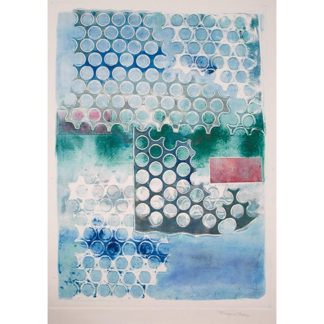 Late 20th Century Maryanne Meltzer, Water Droplet, Monotype Etching with Embossing, signed For Sale