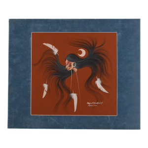 Signed Robert Redbird Jr. Original Watercolor Kiowa Artwork