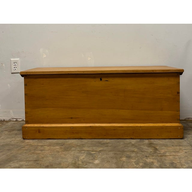 Brown 19th Century English Pine Blanket Chest For Sale - Image 8 of 11