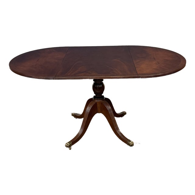 Traditional Mahogany Drop Leaf Breakfast/Dining/Game/Occasional Table by Leighton Hall - Showroom Sample For Sale