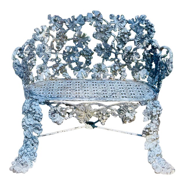 Cast Iron Grapevine Garden Bench Settee John McLean New York Circa 1875 For Sale