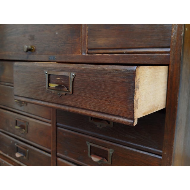 Vintage Danish Industrial Archive Filing Cabinet from Silkeborg Møbelfabrik, 1920s For Sale - Image 9 of 11