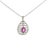 Contemporary 2.16 Carat Pink Sapphire Diamond 18k White Gold Pendant Necklace For Sale - Image 3 of 7