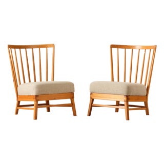 Vintage Swedish Easy Chairs, 1950s, Set of 2 For Sale