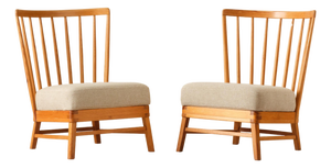 Vintage Swedish Easy Chairs, 1950s, Set of 2
