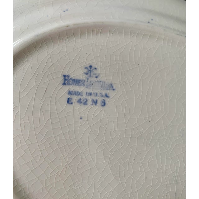 Ceramic 1940s Chinoiserie Blue Willow Platter Homer Laughlin For Sale - Image 7 of 7