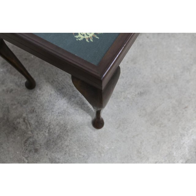 Wood Needlewoman Coffee Table with Glass, London, 1940s For Sale - Image 7 of 18