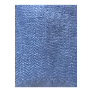 Foundation Studio Danish Blue Herringbone Fabric-Belgian For Sale