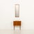 This danish teak entry unit with a dresser and a mirror comes from the 1960s. the dresser's size is h: 62 / w: 54 / d: 32...