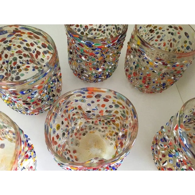 Glass 2000s Murrisa Murano Glass" Glasses- Set of 6 For Sale - Image 7 of 11