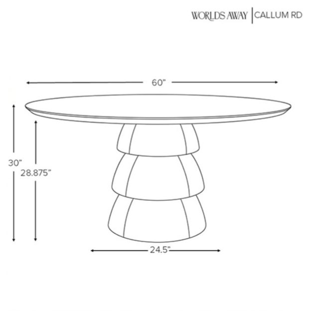 Matthew Izzo Home Callum 60" Round Three Tiered Base Oak Dining Table For Sale In New York - Image 6 of 7