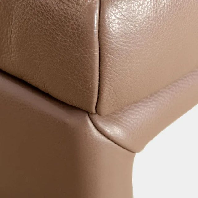 Raoul Leather Stool in Brown from Koinor For Sale - Image 4 of 12