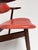 Wood Red Colored Leather Cowhorn Chair, 1970s For Sale - Image 7 of 16