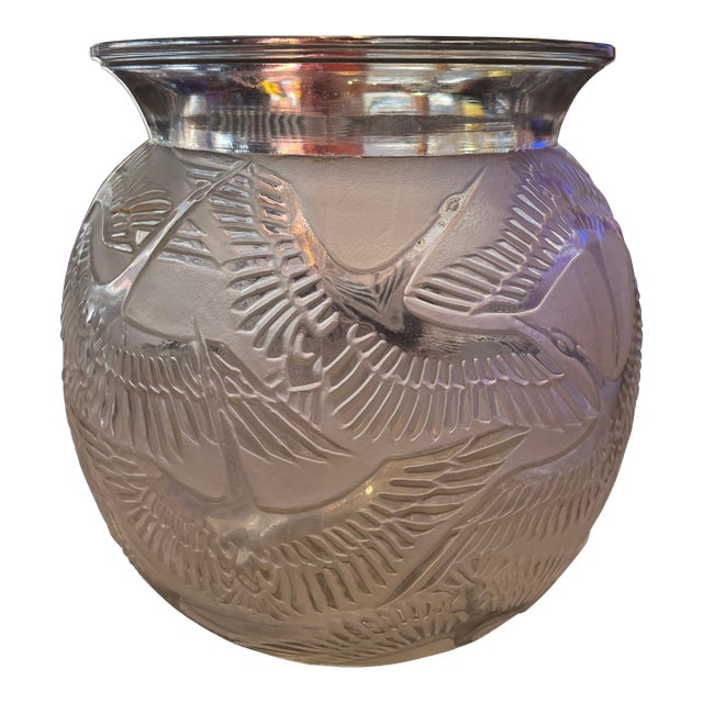 Lalique "Cigogne" Vase From the Linda Ronstadt Collection For Sale