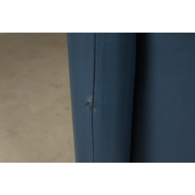 Maralunga 2-Seater Sofa in Blue Leather by Vico Magistrettifor Cassina, Italy, 1973 For Sale - Image 15 of 16
