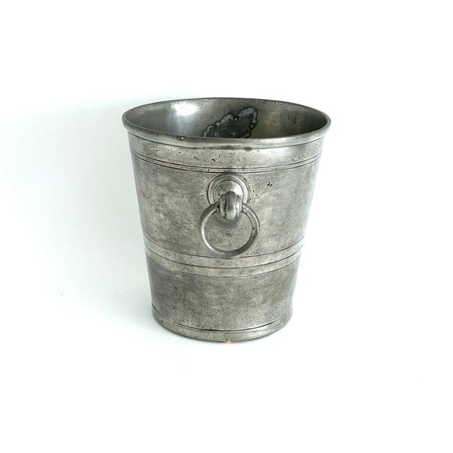 Vintage French Pewter Champagne Cooler For Sale - Image 9 of 10