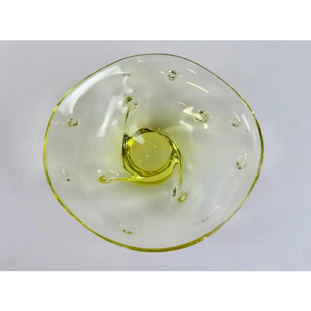 Art Glass Bowl by Josef Hospodka for Chribska Glassworks, 1960s For Sale - Image 4 of 9
