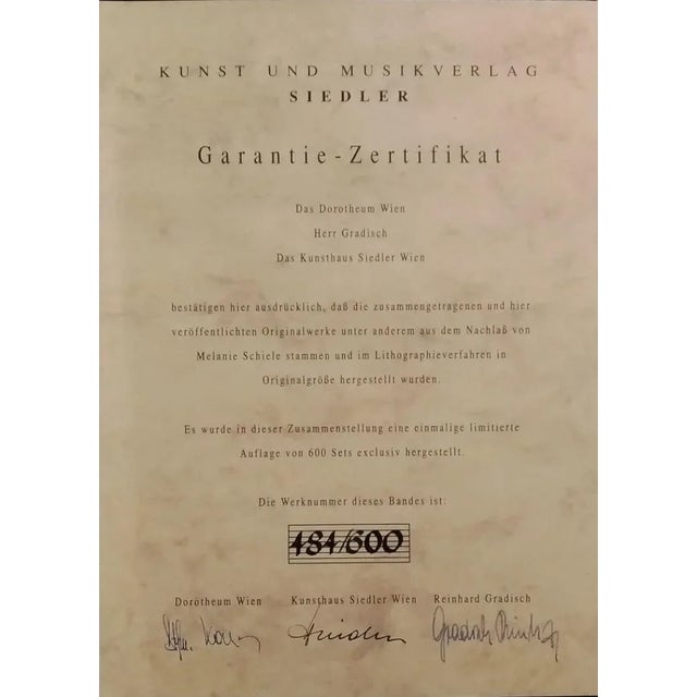 Edith Schiele mit Hund Lord - Original Lithograph After Egon Schiele 1990 For Sale - Image 4 of 5