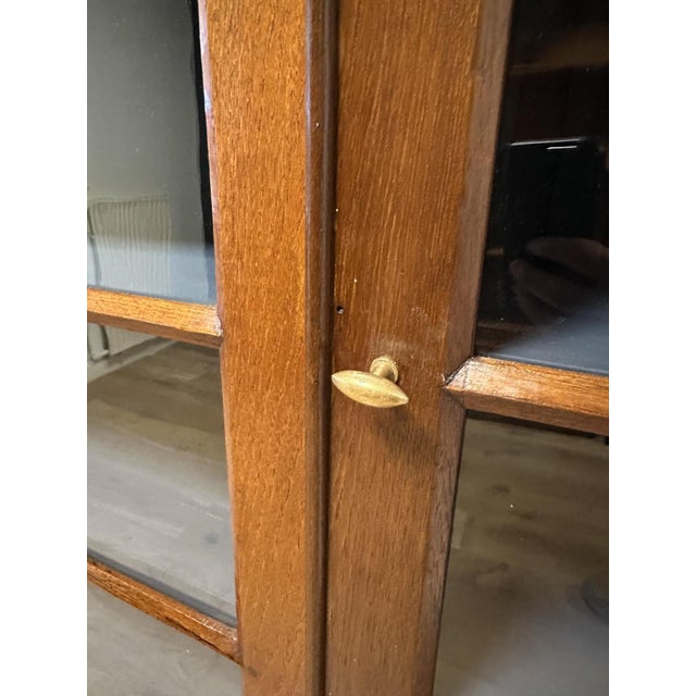 Wood Large English Bookcase in Walnut For Sale - Image 7 of 15