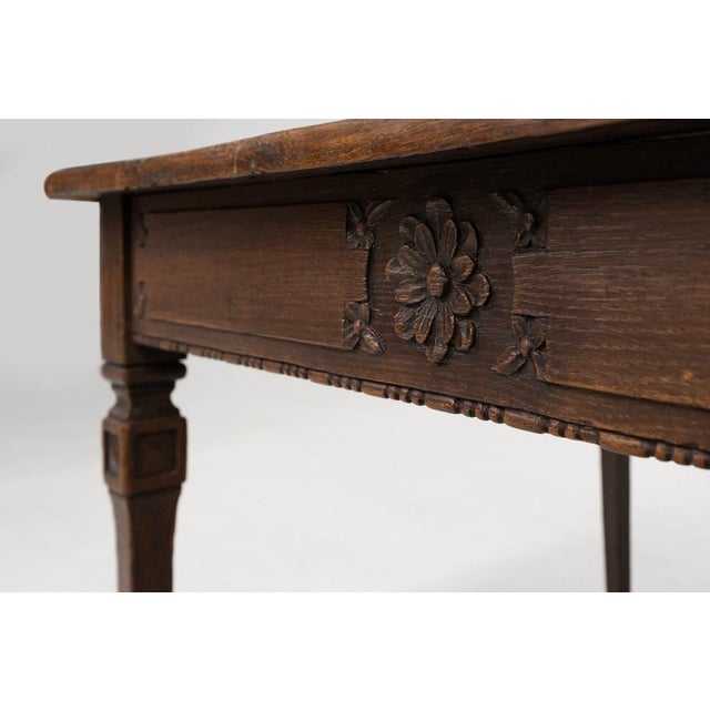 Brown Mid-Century French Rustic Side Table in Wood, 1850s For Sale - Image 8 of 12