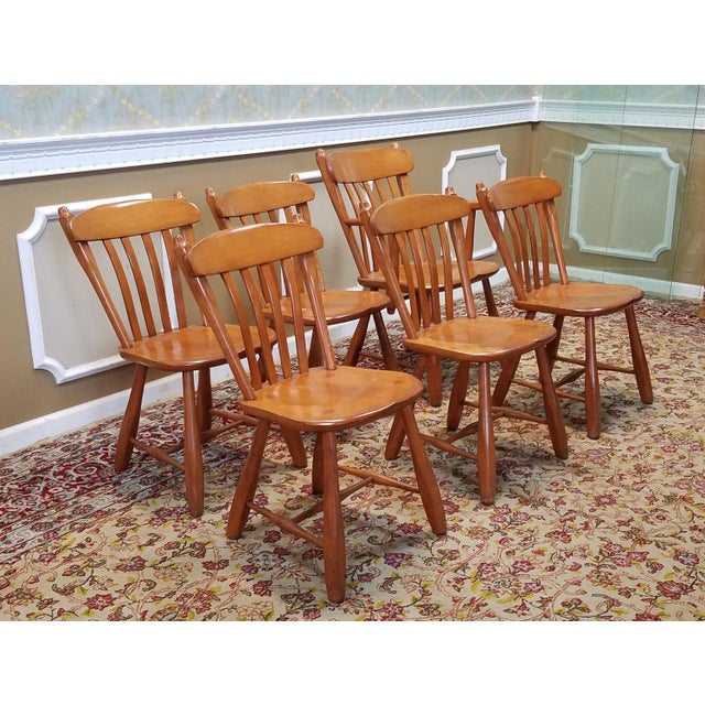 1950s Vintage Winchendon Furniture Solid Rock Maple Old Meeting House