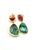 Gemstone Bochic "Capri" Ruby & Multi Rough Cut Emerald Earrings Set In 18K Gold & Silver For Sale - Image 7 of 18