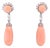 Vintage Angel Skin Coral and Diamond Convertible Drop Earrings, Pair For Sale