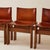 Animal Skin Afra & Tobia Scarpa Cognac Colored "Monk" Leather Dining Chairs for Molteni 1974 - Set of 6 For Sale - Image 7 of 15