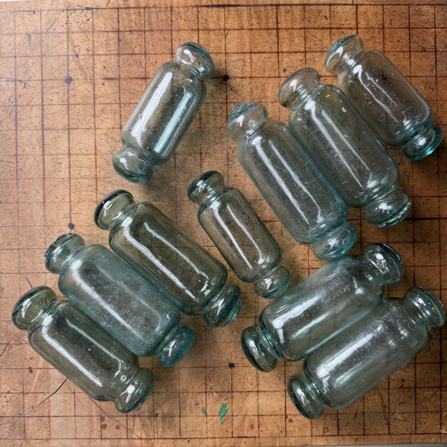 1930s Vintage Japanese Garasu-Uki Glass Fishing Floats, Hokkaido, 1930s, Set of 10 For Sale - Image 5 of 12