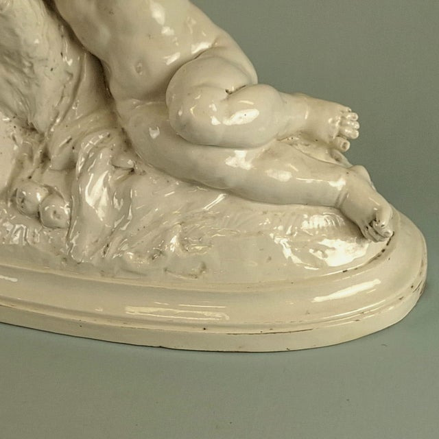 Antique Ceramic Sculpture by Badessi for Capodimonte, 19th Century For Sale - Image 6 of 10