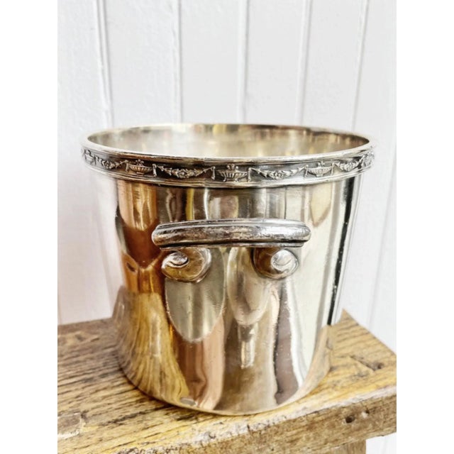 1929 Silver Plated Ice or Champagne Bucket From the Hotel Statler For Sale In New York - Image 6 of 9
