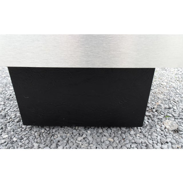 Minimalist Brushed Aluminium Coffee Table from Roche Bobois, 1970s For Sale - Image 11 of 18