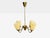 1950s 1950s Itsu Oy, Finnish Modern, Chandelier, Brass, Opal Glass For Sale - Image 5 of 13